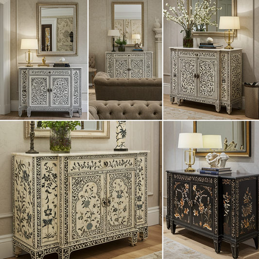 Luxury Bone Inlay or Mother of Pearl Furniture