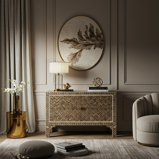 Luxury Bone Inlay or Mother of Pearl Furniture
