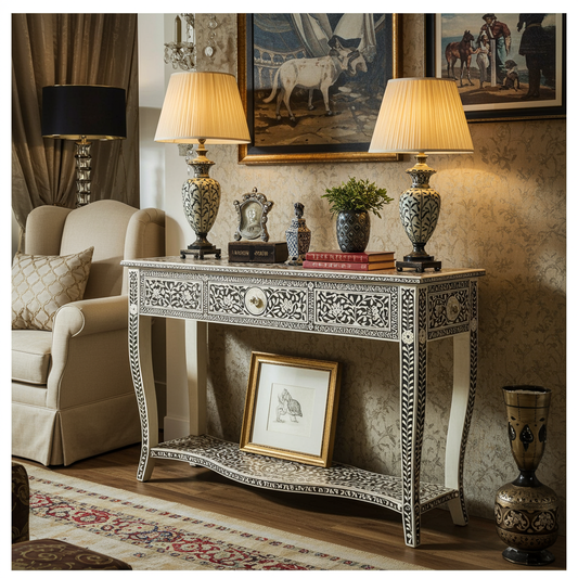 Luxury Bone Inlay or Mother of Pearl Furniture