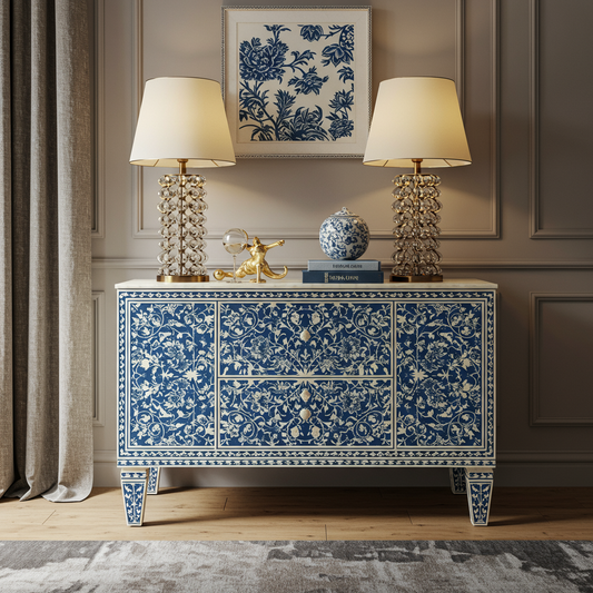 Luxury Bone Inlay or Mother of Pearl Furniture
