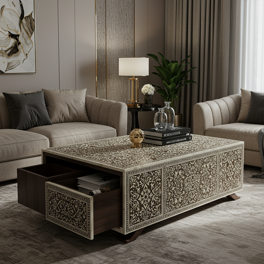 Luxury Bone Inlay or Mother of Pearl Furniture