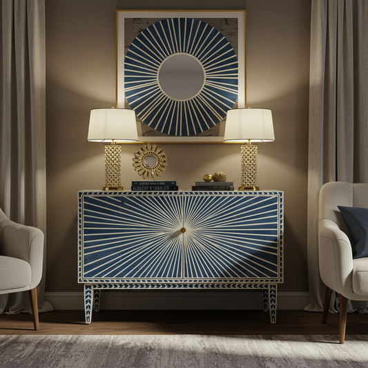 Luxury Bone Inlay or Mother of Pearl Furniture