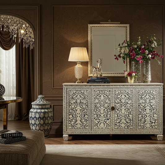 Luxury Bone Inlay or Mother of Pearl Furniture