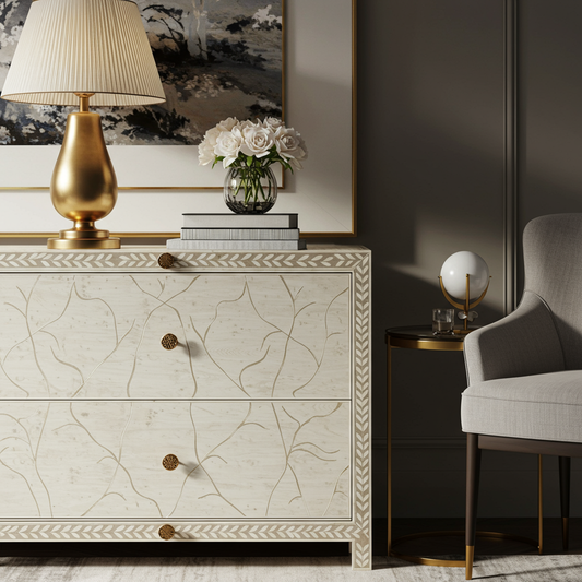 Luxury Bone Inlay or Mother of Pearl Furniture