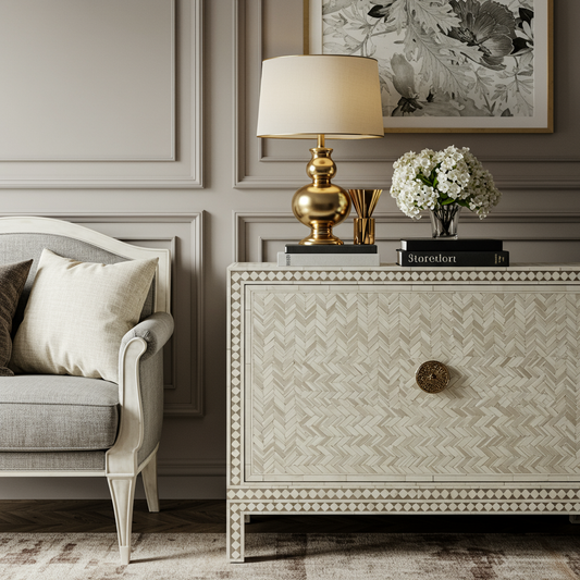 Luxury Bone Inlay or Mother of Pearl Furniture