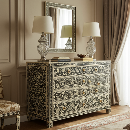 Luxury Bone Inlay or Mother of Pearl Furniture