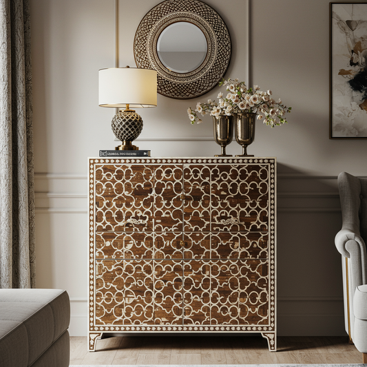 Luxury Bone Inlay or Mother of Pearl Furniture