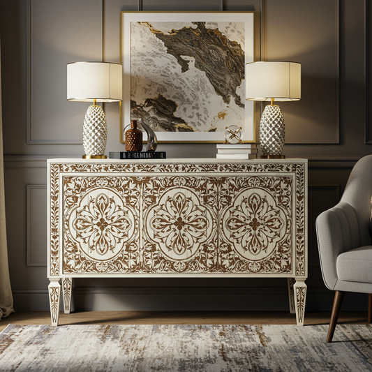 Luxury Bone Inlay or Mother of Pearl Furniture