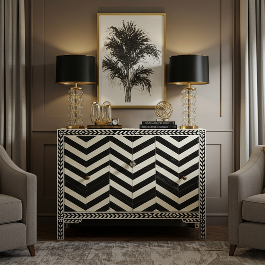 Luxury Bone Inlay or Mother of Pearl Furniture