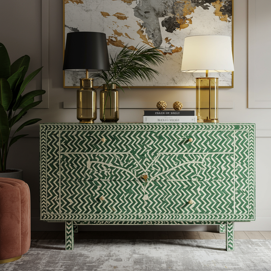 Luxury Bone Inlay or Mother of Pearl Furniture