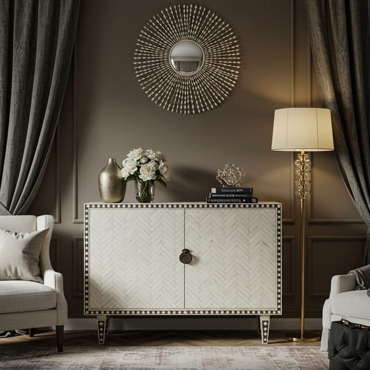 Luxury Bone Inlay or Mother of Pearl Furniture