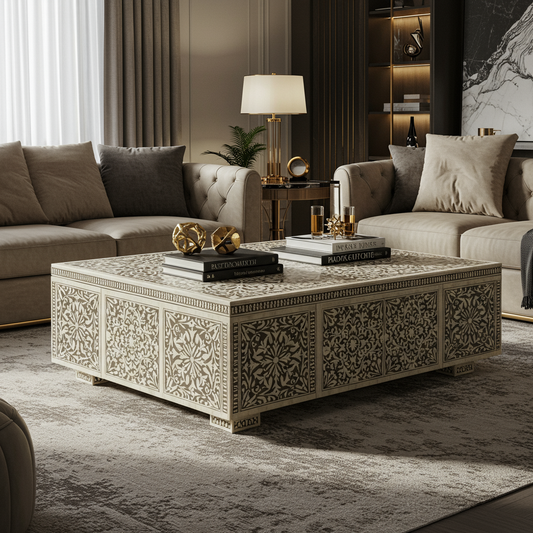 Luxury Bone Inlay or Mother of Pearl Furniture