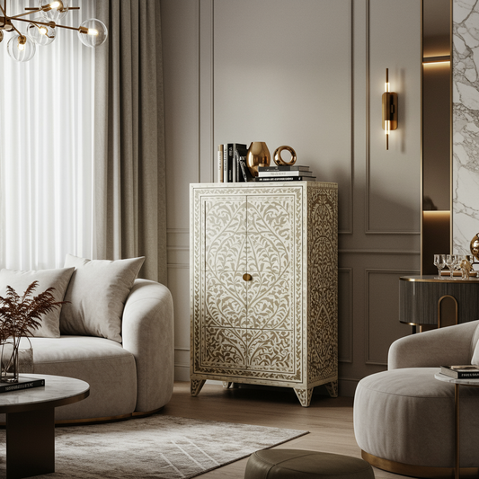 Luxury Bone Inlay or Mother of Pearl Furniture