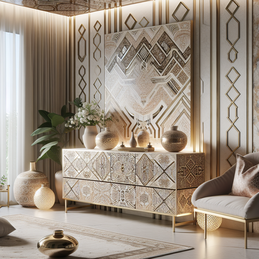 Luxury Bone Inlay or Mother of Pearl Furniture