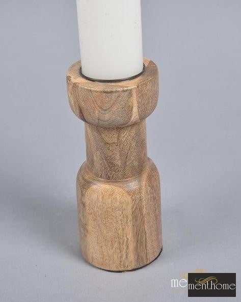 Raw & Earthy Engineered Wood Candle Holder
