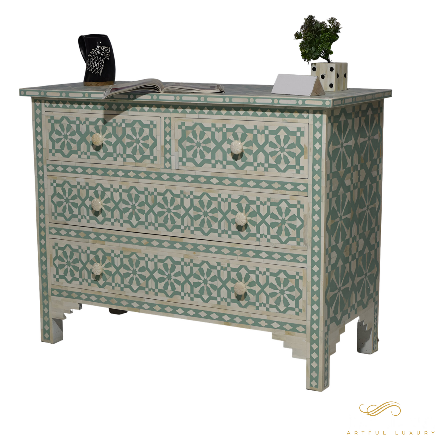 Antique Bone Inlay dressers | Luxury Handmade Dresser