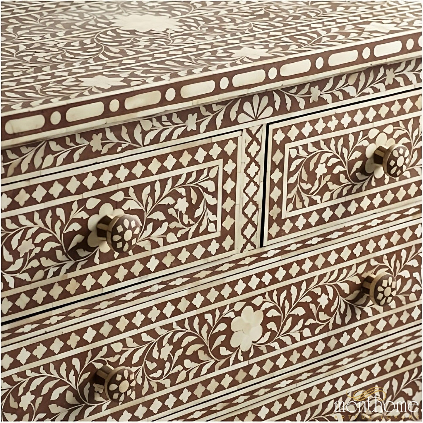 dressers Bone Inlay 6 Drawers Furniture | Luxury Handmade Dresser
