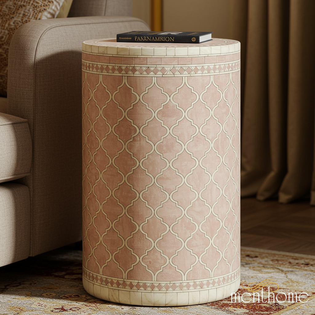 Elegant Moroccan Patterned Side Table | Luxury Handmade Side Table