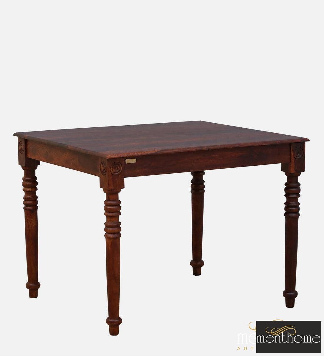 Rosewood Dining Table and Chair In Provincial Teak Finish with Cushioning | Luxury Handmade Chair