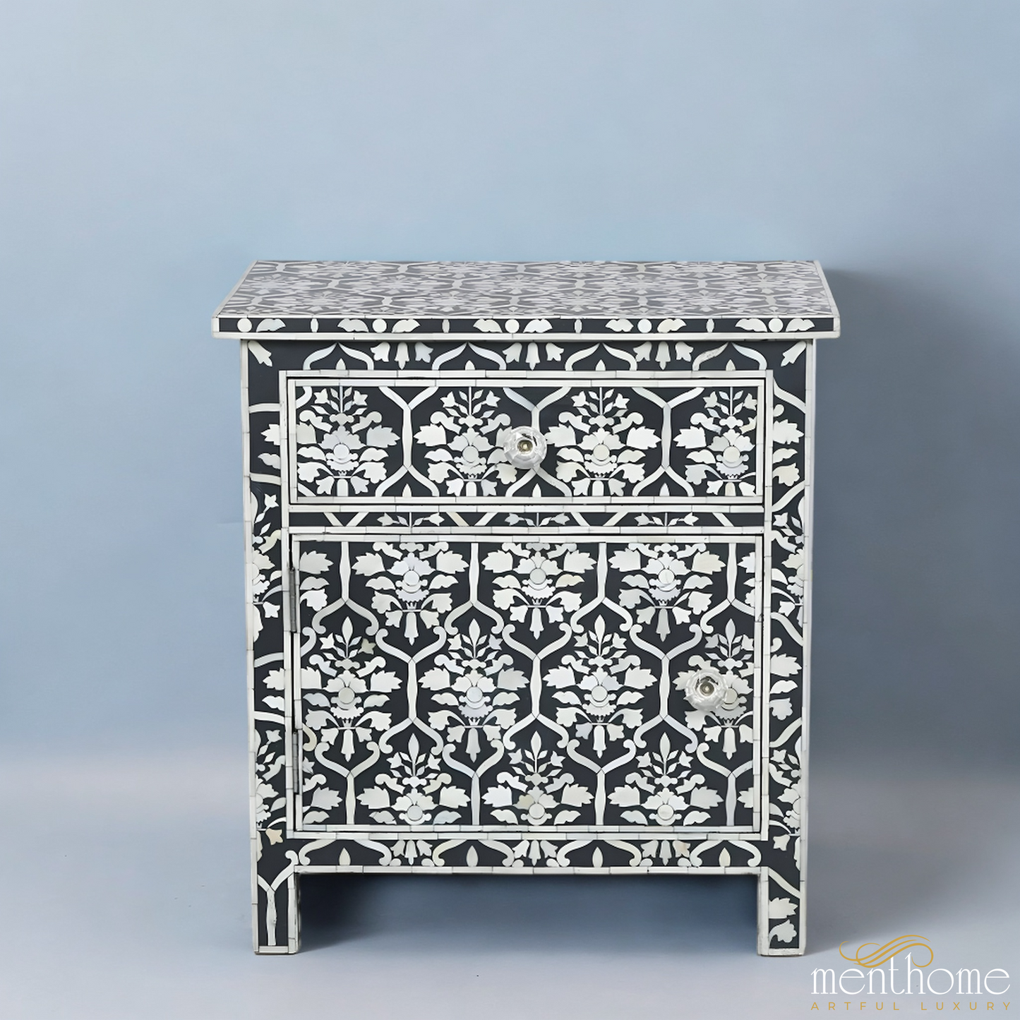 Handcrafted Black Bone 4-Drawer Chest of Drawers | Luxury Handmade Chest of Drawer