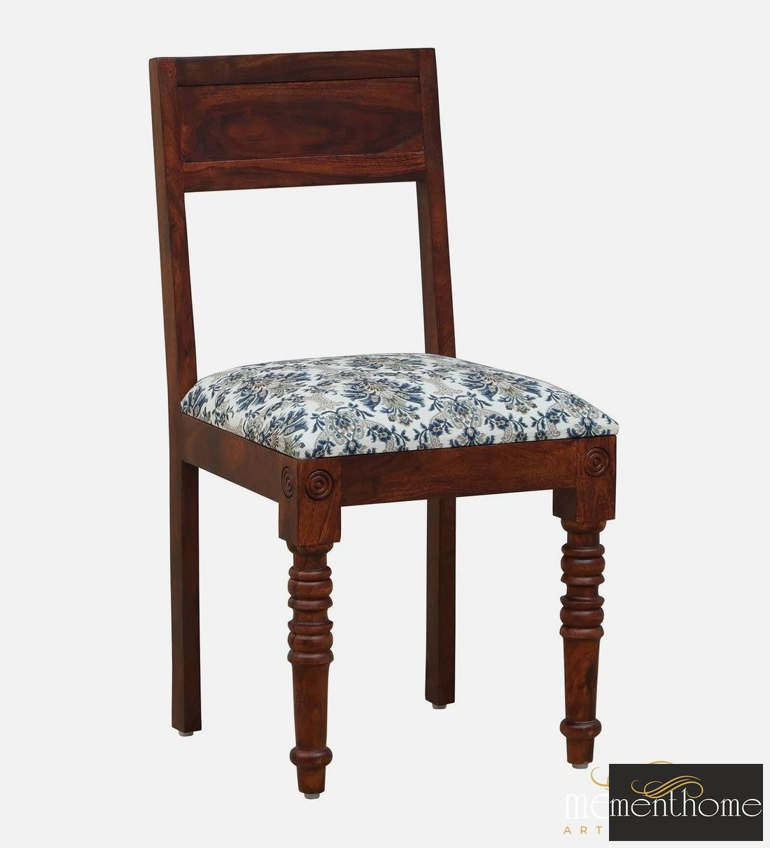 Rosewood Dining Table and Chair In Provincial Teak Finish with Cushioning | Luxury Handmade Chair