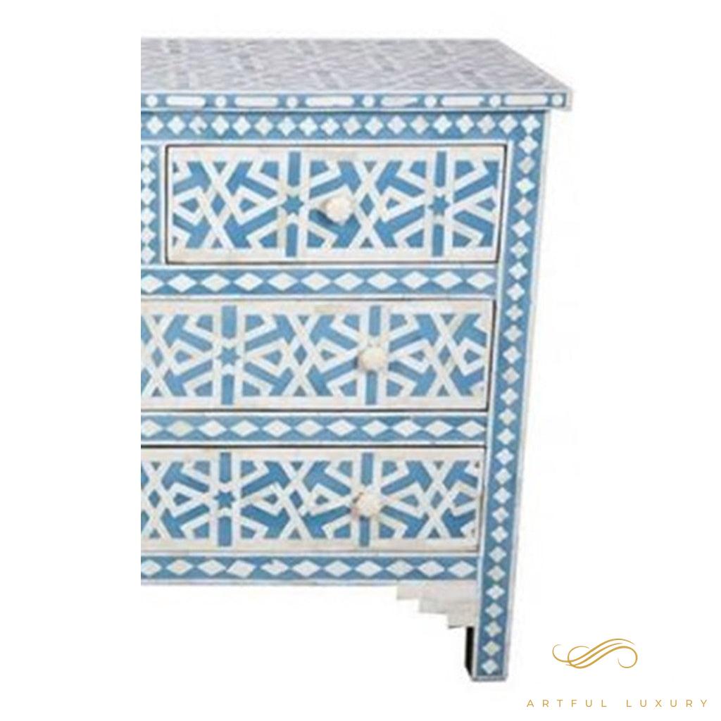 Bone Inlay Moroccan Pattern Dresser | Luxury Handmade Dresser