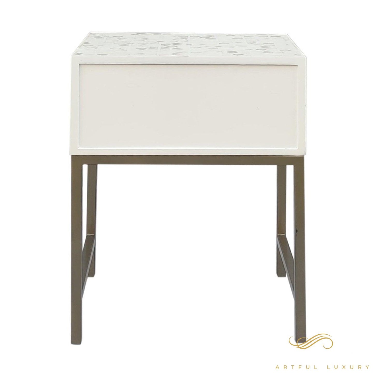 Star Pattern Bedside Table | Luxury Handmade Bedside Table