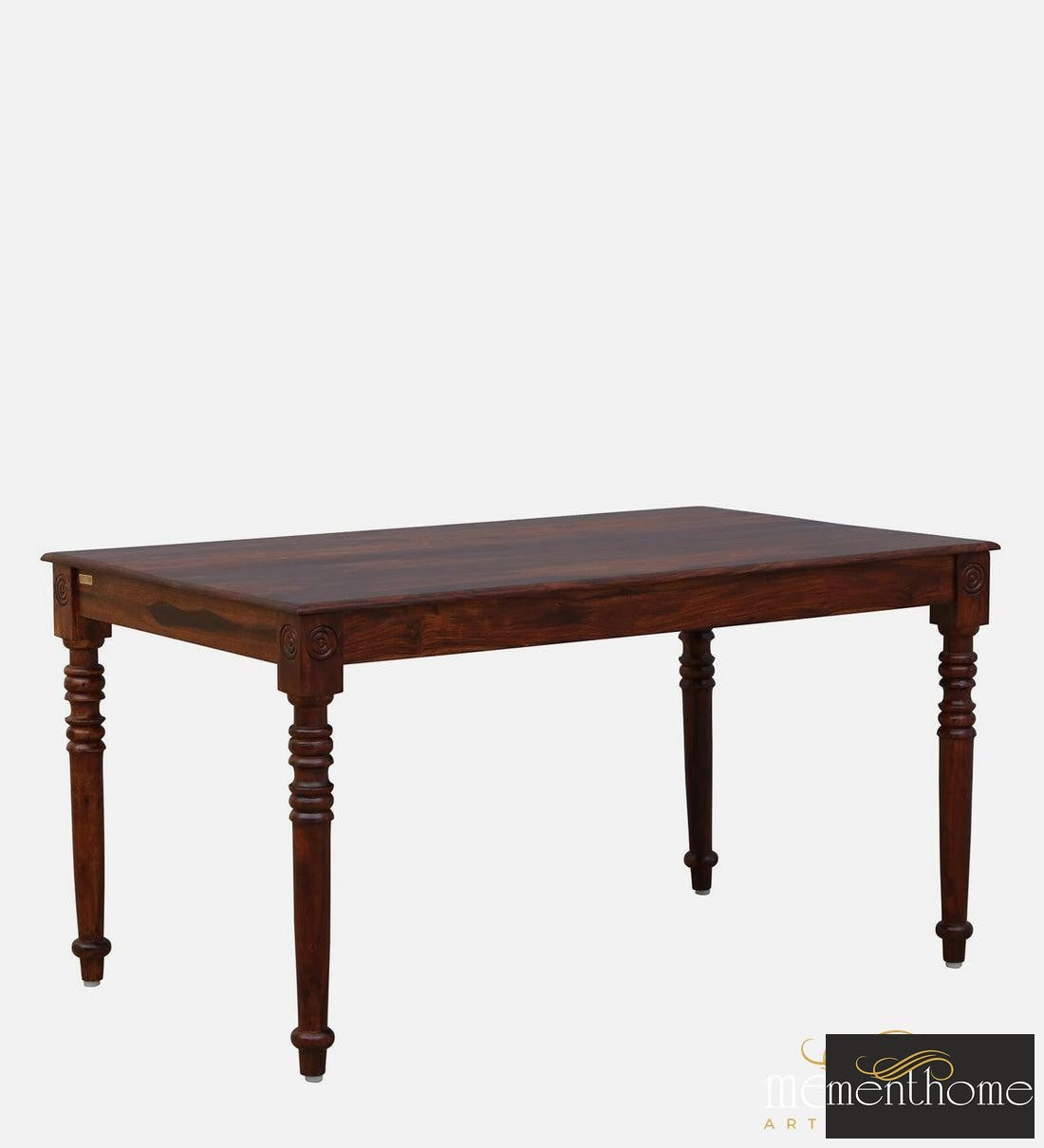Rosewood Dining Table and Chair In Provincial Teak Finish with Cushioning | Luxury Handmade Chair