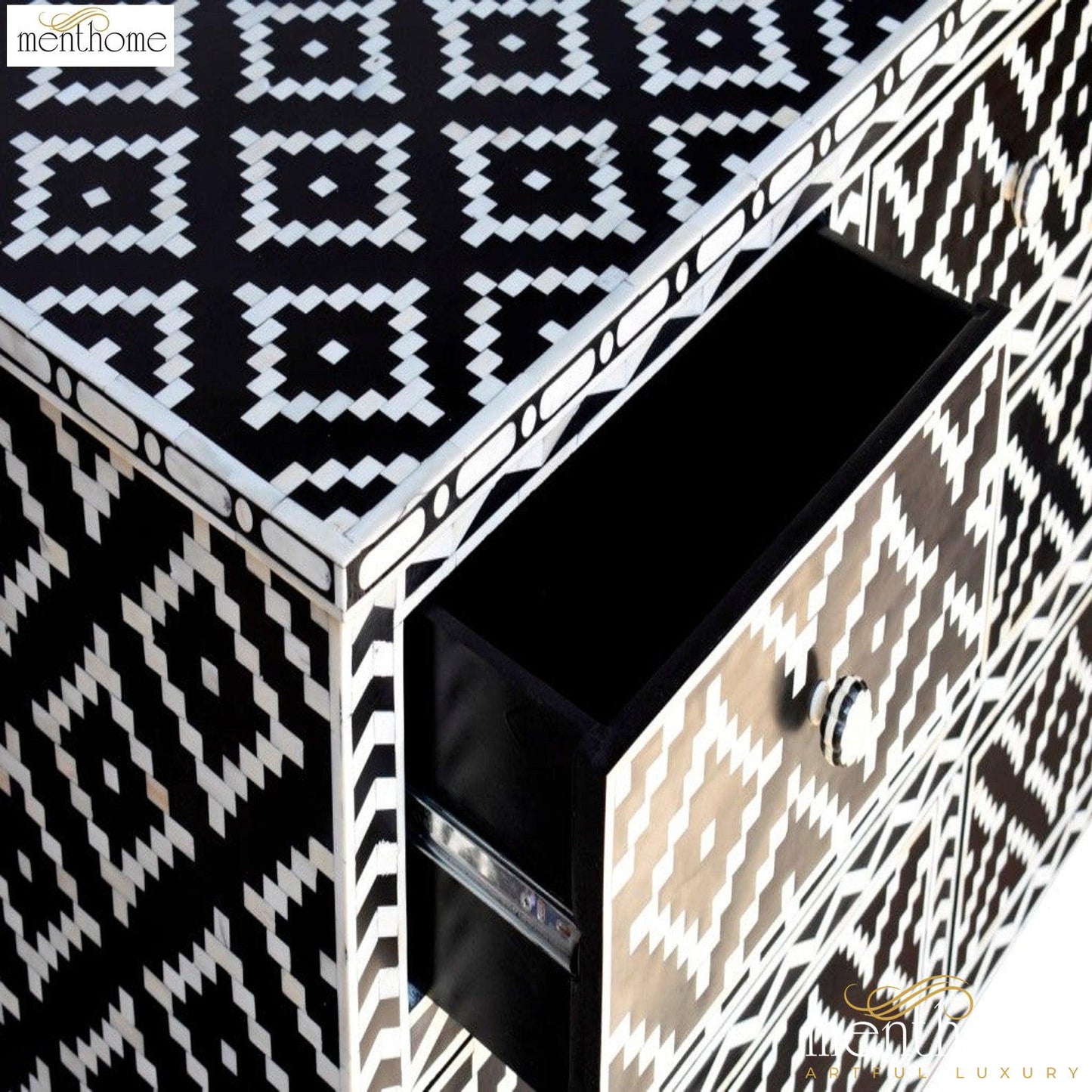 Bone Inlay dresser Handmade Design Bone inlay Wooden for Home Decorative Cabinet | Luxury Handmade Cabinet
