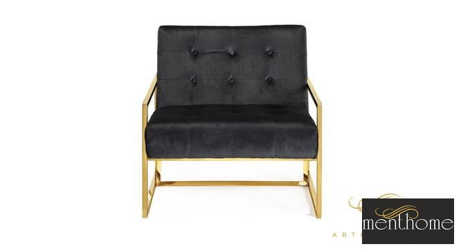 Taska Lounge Chair In Black Fabric | Luxury Handmade Chair