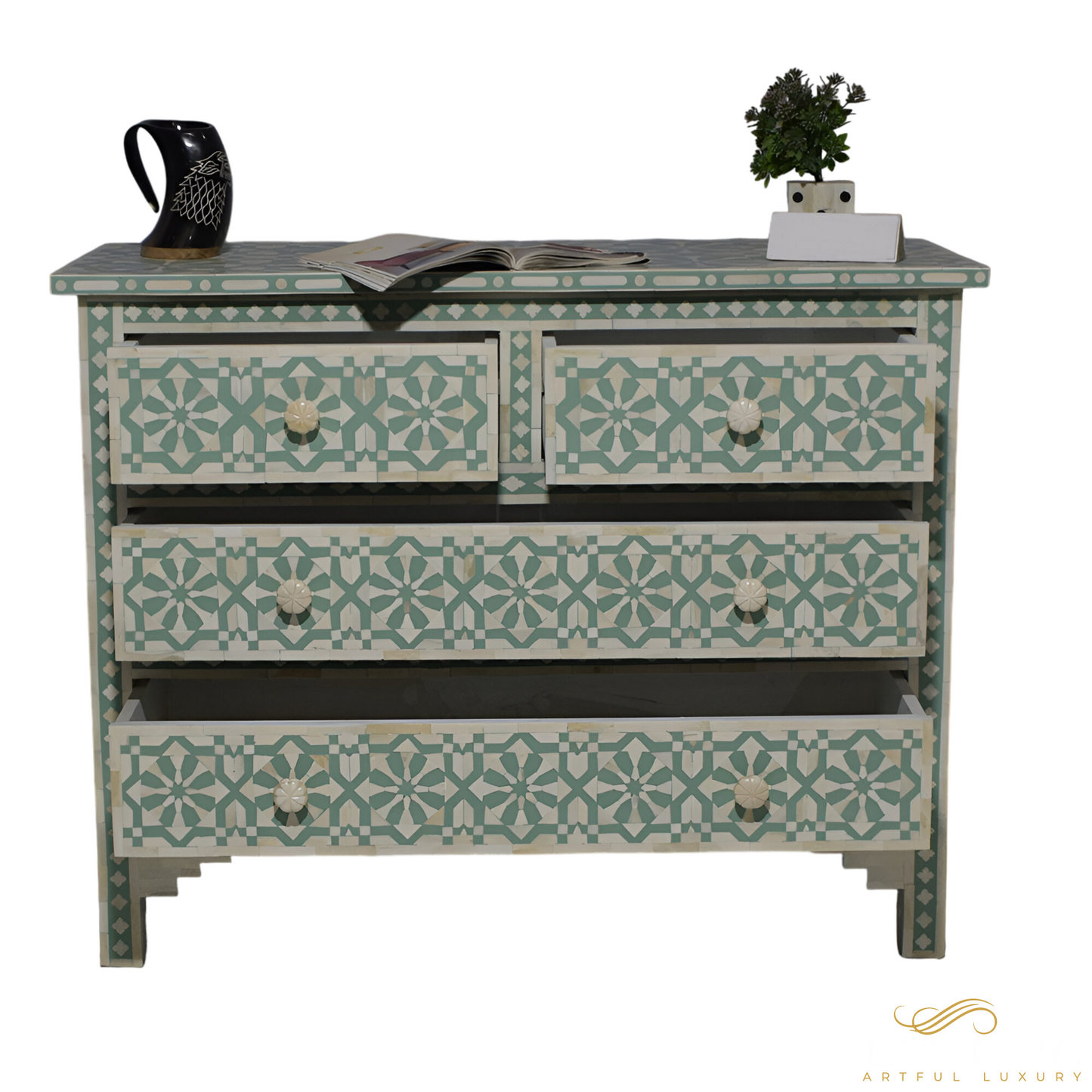 Antique Bone Inlay dressers | Luxury Handmade Dresser