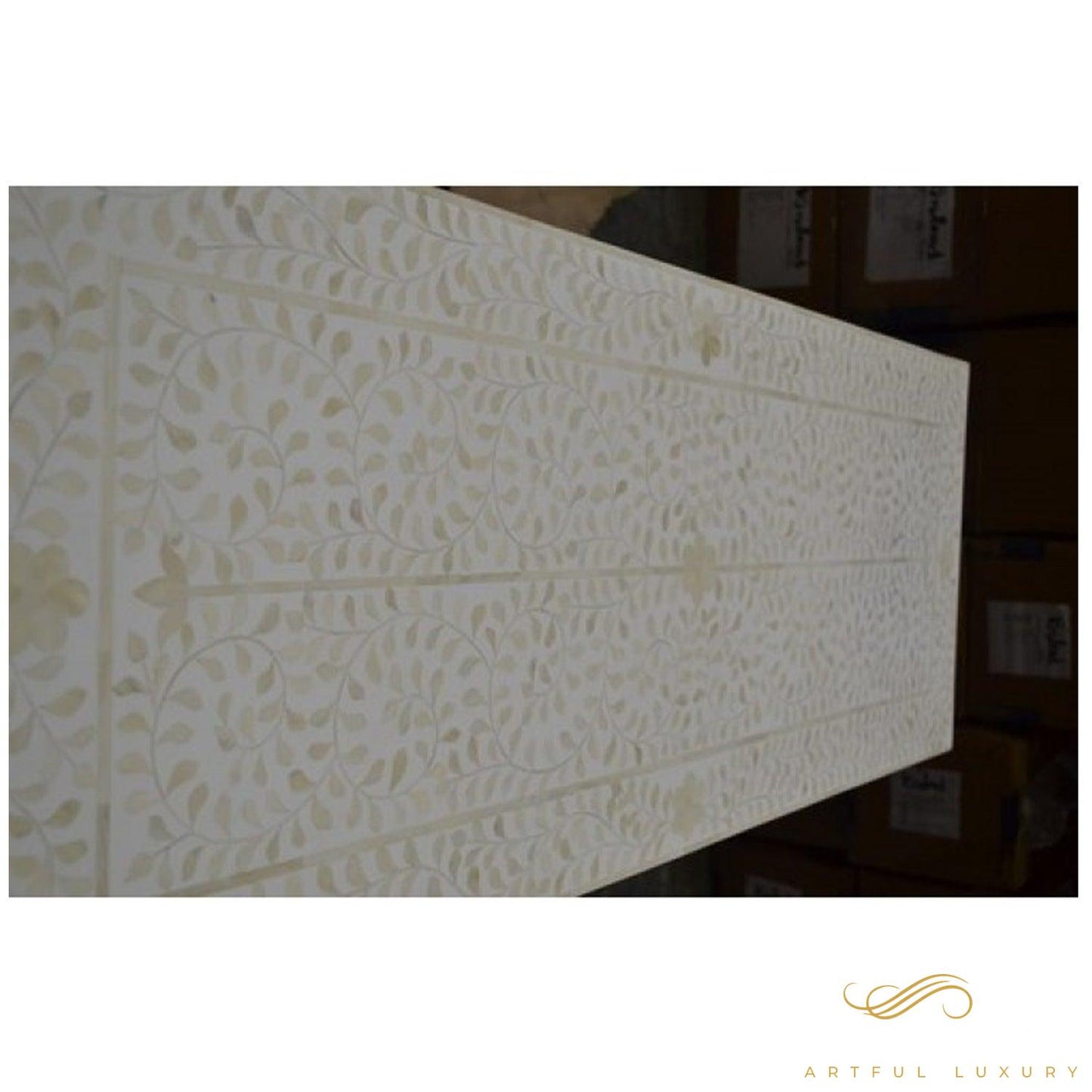 Bone Inlay White 7 dressers | Luxury Handmade Dresser