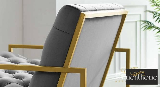 Taina Upholstery Chair In Grey Fabric | Luxury Handmade Chair