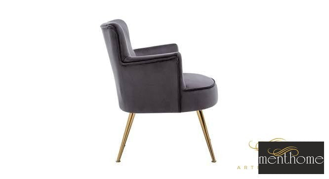 Jelena Upholstery Chair In Grey Fabric | Luxury Handmade Chair