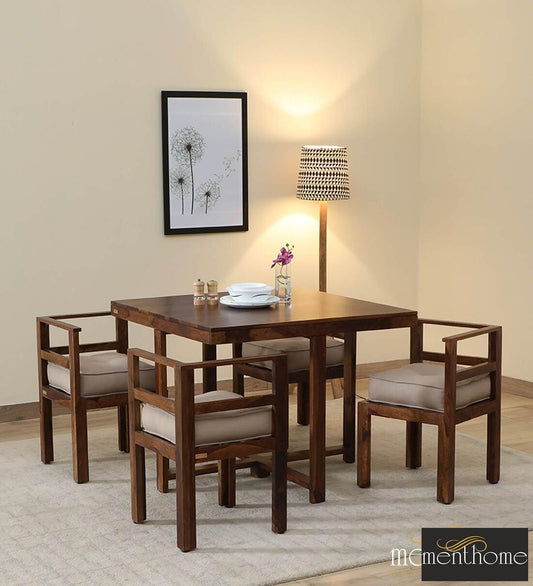 Modern Rosewood Dining Chair and Table In Provincial Teak Finish with Cushioning | Luxury Handmade Chair