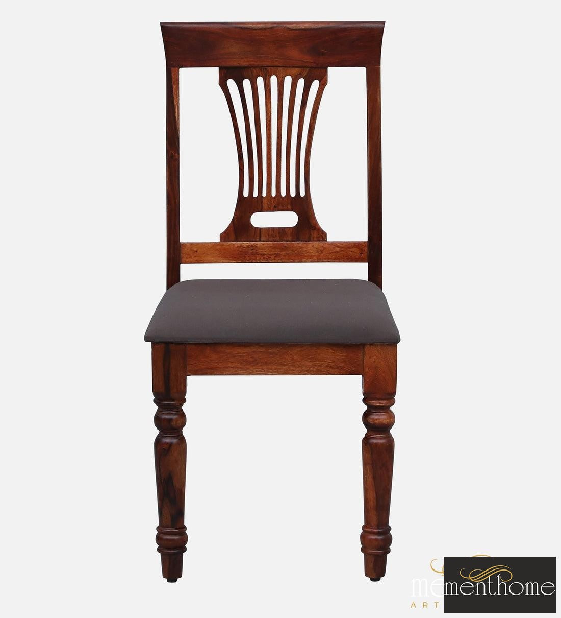 Rosewood Dining Table and Chair In Provincial Teak Finish with Cushioning | Luxury Handmade Chair