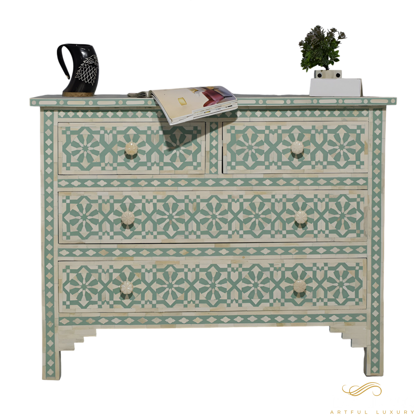 Antique Bone Inlay dressers | Luxury Handmade Dresser