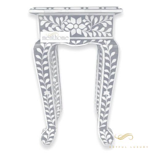 Modern Design Stool Handmade Bone Inlay | Luxury Handmade Stool