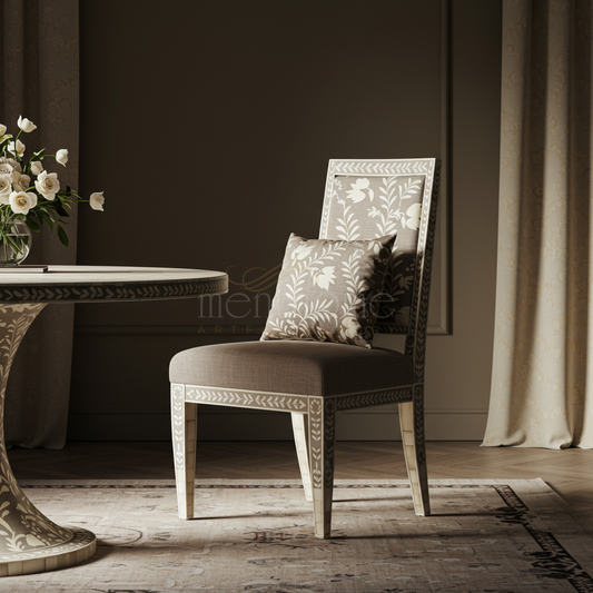 Luxury Inlay Chair with Floral Design | Luxury Handmade Chair