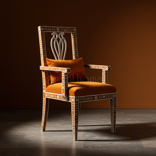 Luxury Inlay Chair with Ornate Detailing | Luxury Handmade Chair