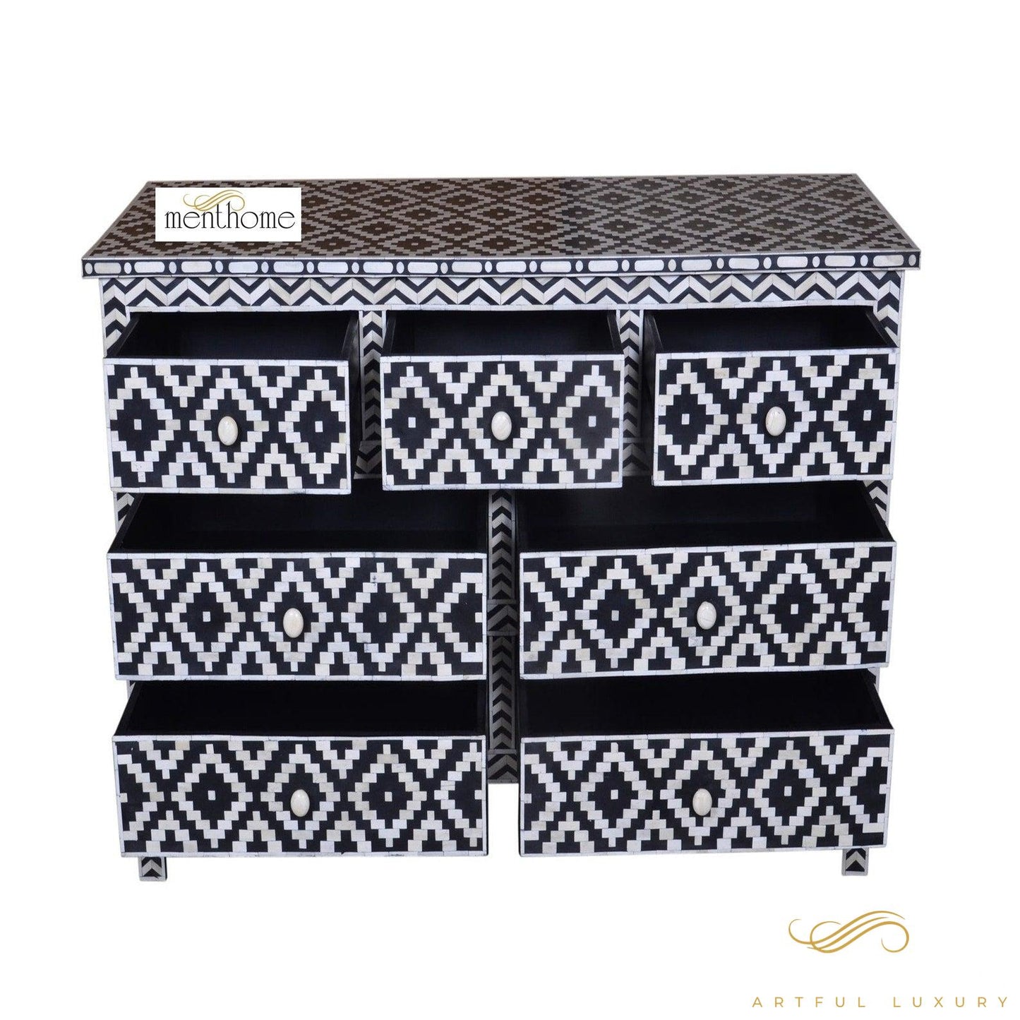 Bone Inlay dresser Handmade Design Bone inlay Wooden for Home Decorative Cabinet | Luxury Handmade Cabinet