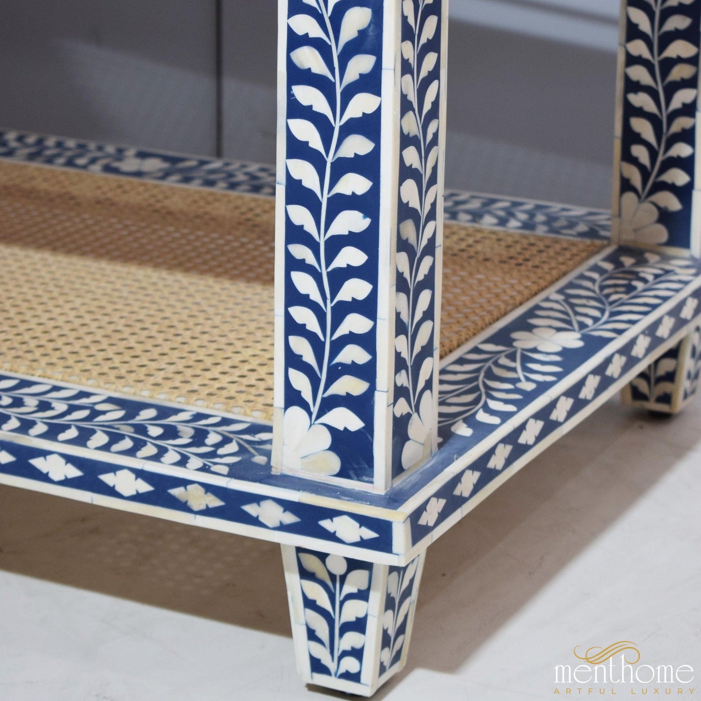 Shelf coffee table Bone Inlay | Luxury Handmade Coffee Table