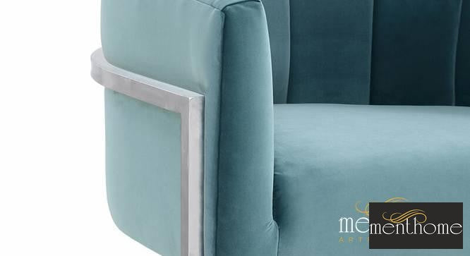 Sasheen Upholstery Chair In Sky Blue Fabric | Luxury Handmade Chair
