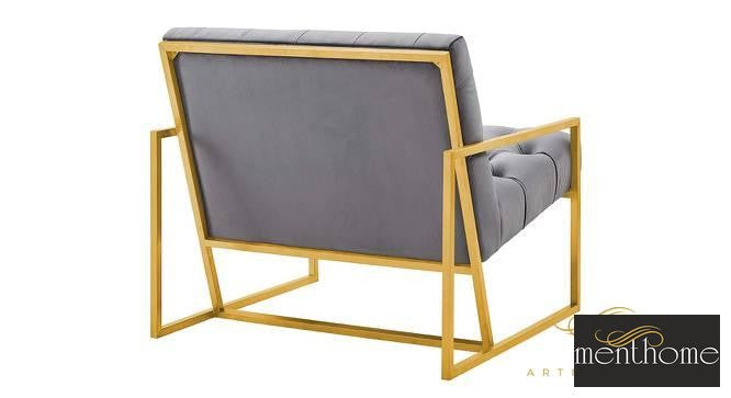 Taina Upholstery Chair In Grey Fabric | Luxury Handmade Chair