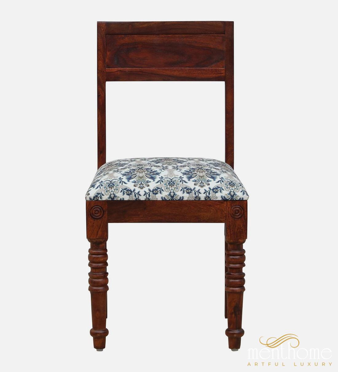 Rosewood Dining Table and Chair In Provincial Teak Finish with Cushioning | Luxury Handmade Chair