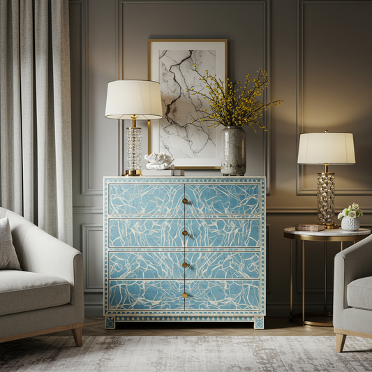 Luxury Bone Inlay or Mother of Pearl Furniture