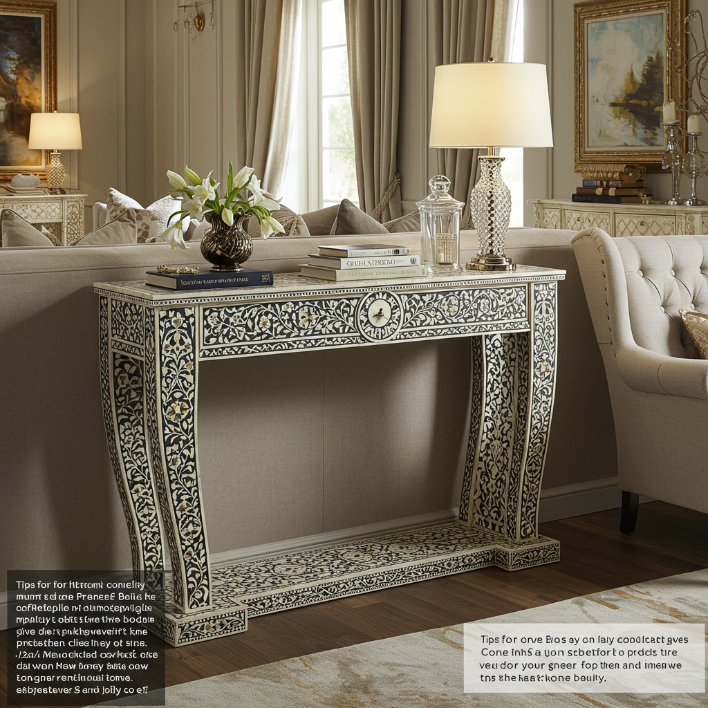 Luxury Bone Inlay or Mother of Pearl Furniture