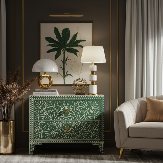 Luxury Bone Inlay or Mother of Pearl Furniture