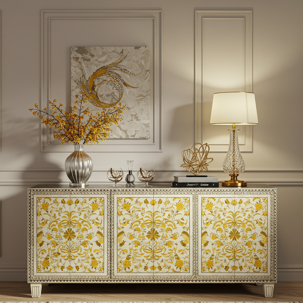 Luxury Bone Inlay or Mother of Pearl Furniture