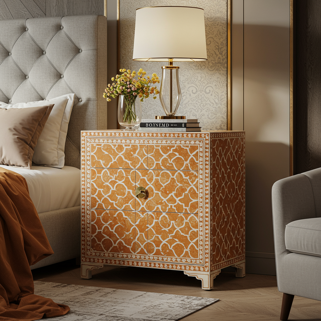 Luxury Bone Inlay or Mother of Pearl Furniture